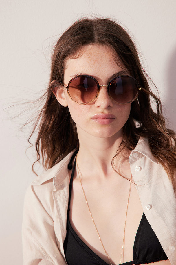 H&M Round Sunglasses Brown