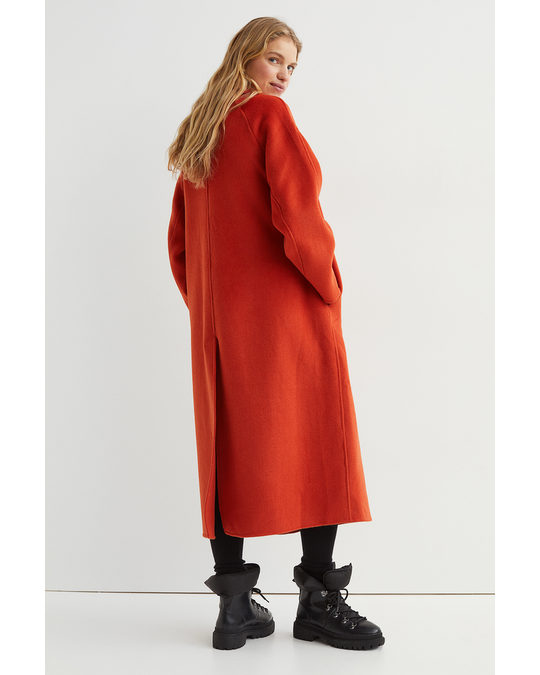 H&M Wool-blend Coat Orange