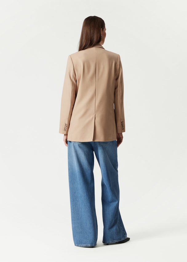 & Other Stories Figursyet Blazer Støvet Beige