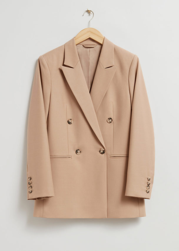 & Other Stories Tailored Blazer Dusty Beige