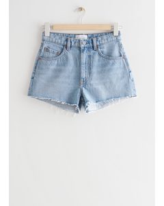 Dream Cut Jeans-Shorts Aquamarinblau