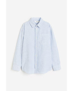 Cotton Shirt Light Blue/striped