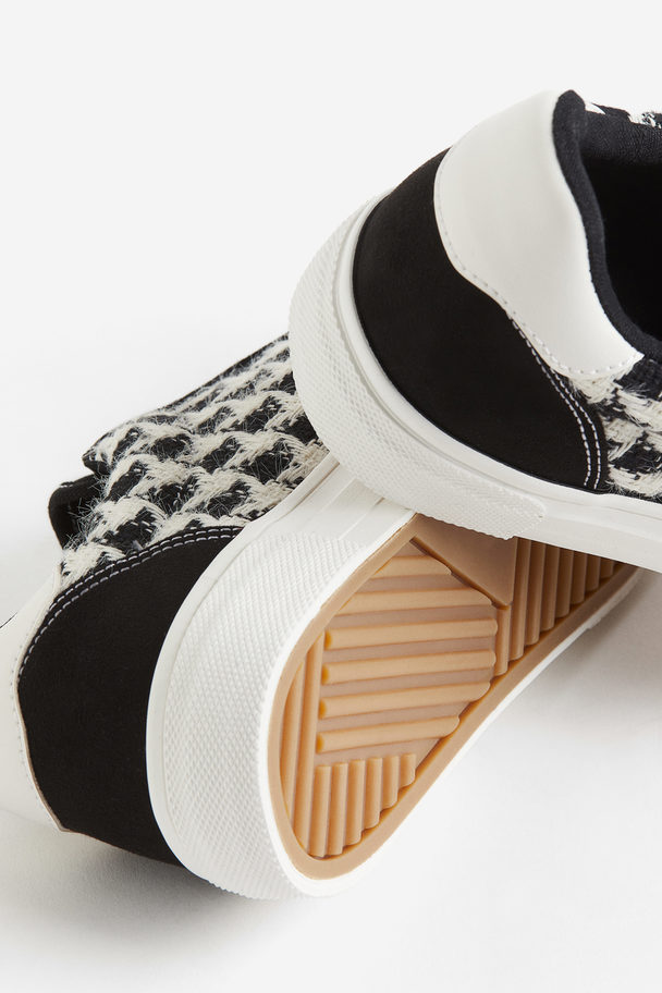 H&M Textured Trainers Black/patterned