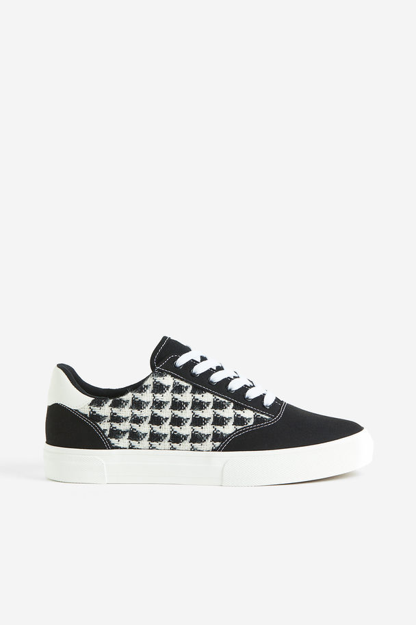 H&M Textured Trainers Black/patterned