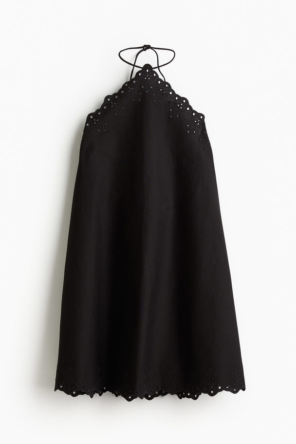H&M Broderie Anglaise Beach Dress Black