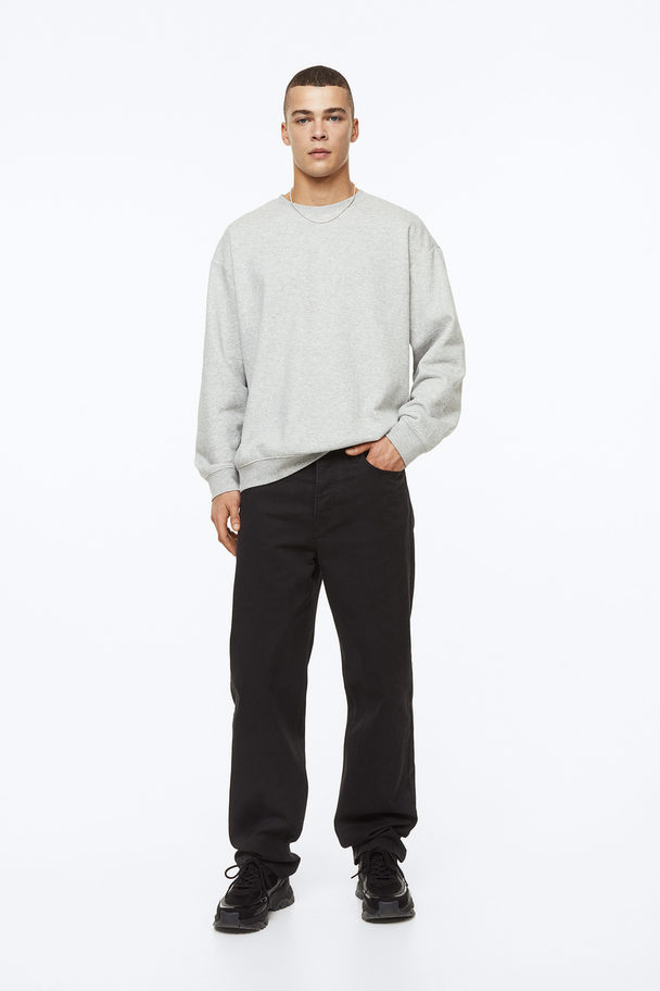 H&M 2-pack Relaxed Fit Sweatshirts Light Grey Marl/black
