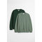 2-pak Sweatshirt Relaxed Fit Mørkegrøn/salviegrøn