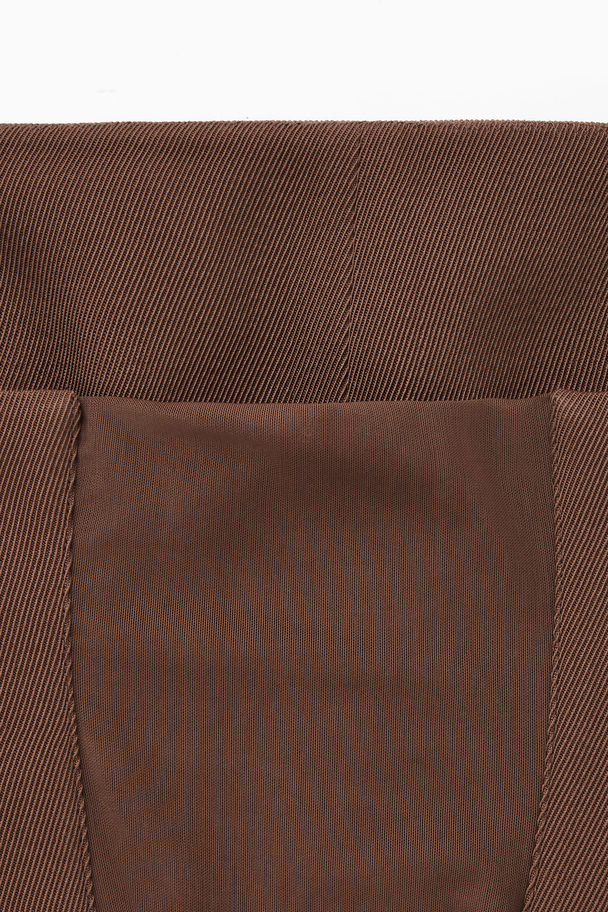 COS The Wool Bandeau Dark Brown