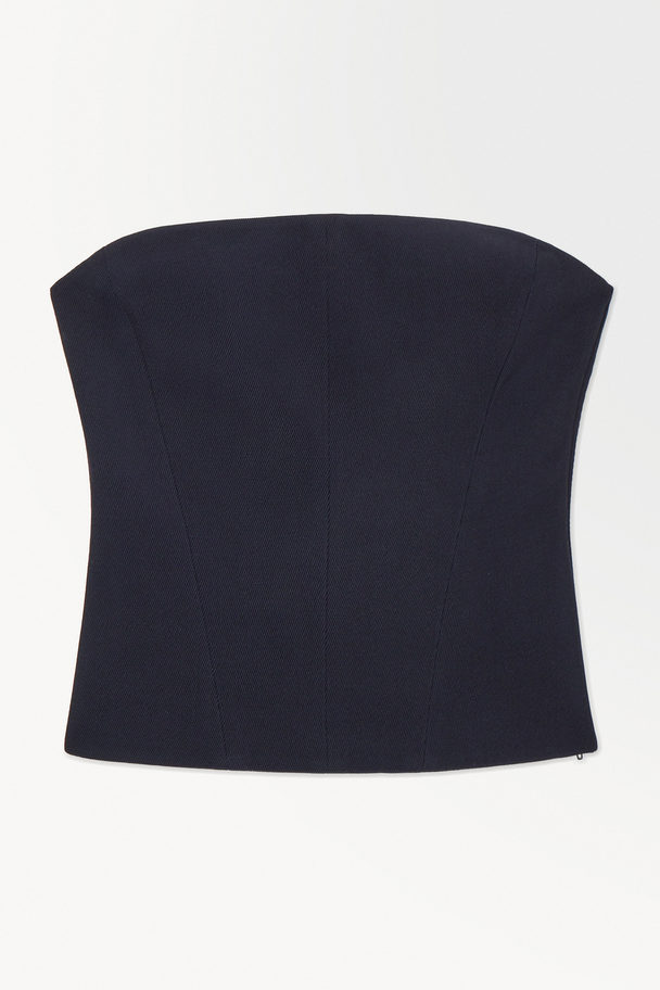 COS The Wool Bandeau Navy