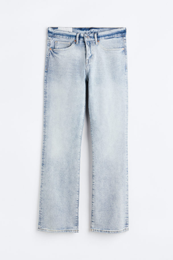 H&M Flared Slim Jeans Hellblau