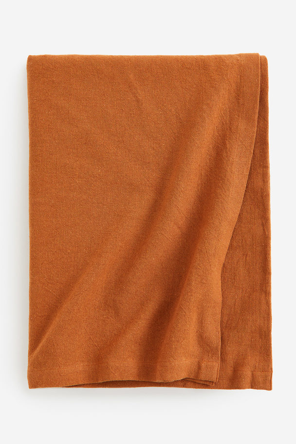 H&M HOME Linen-blend Tablecloth Brown
