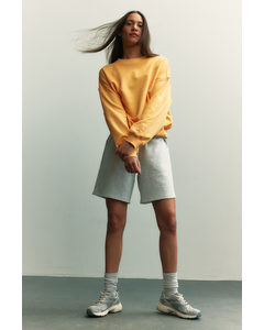 Oversized Sport-Sweatshirt Gelb