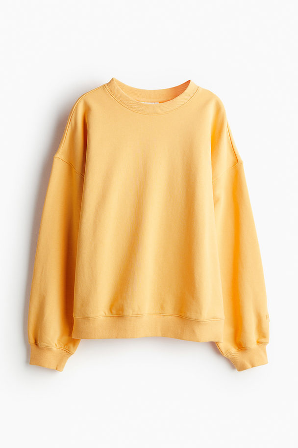 H&M Oversized Sport-Sweatshirt Gelb