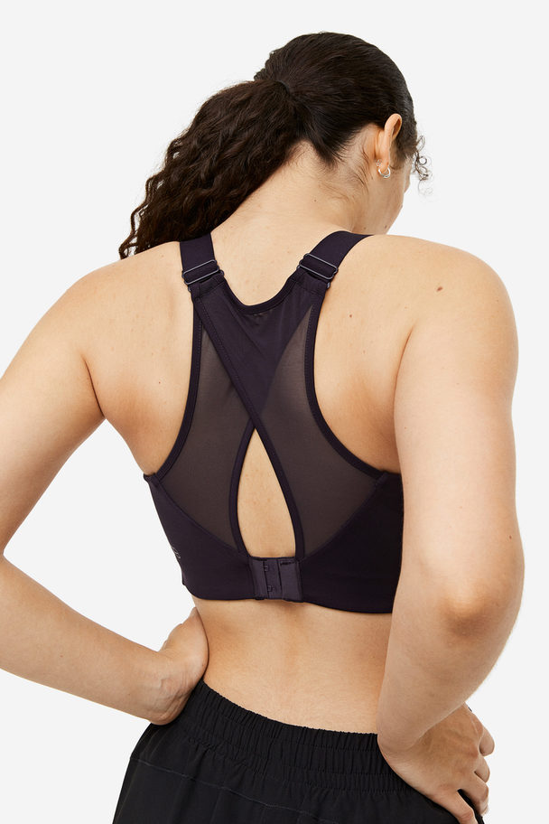 H&M Sports-bh I Drymove™ High Support Mørk Blomme