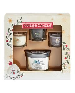 Giftset Yankee Candle Snow Globe Wonderland Tumbler And 3 Filled Votive