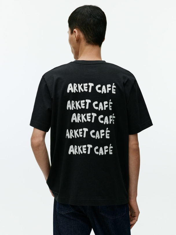 ARKET T-Shirt ARKET CAFÉ Schwarz