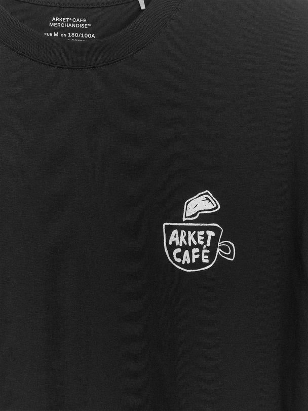 ARKET T-Shirt ARKET CAFÉ Schwarz