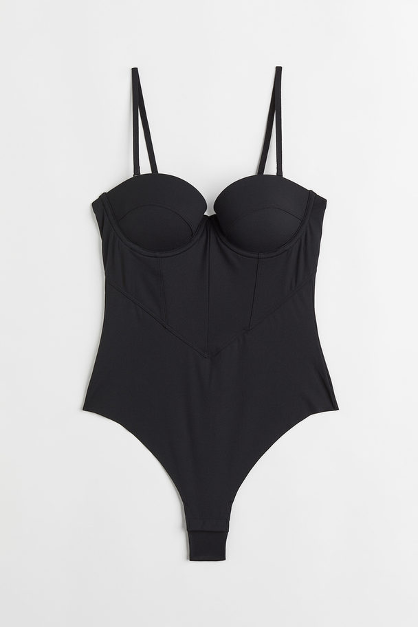 H&M Padded-cup Body Black