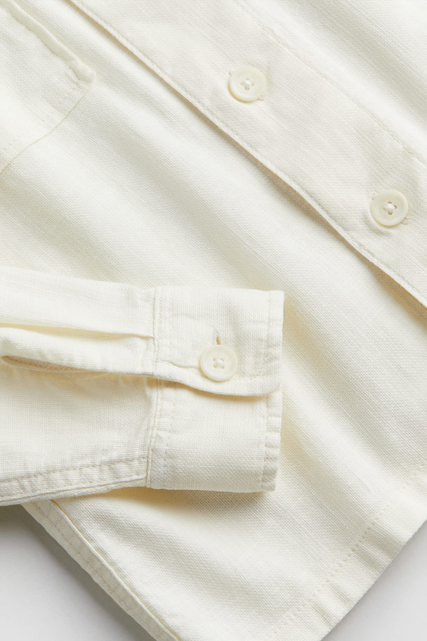 H&M Cotton Overshirt White