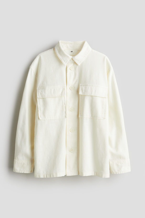 H&M Cotton Overshirt White