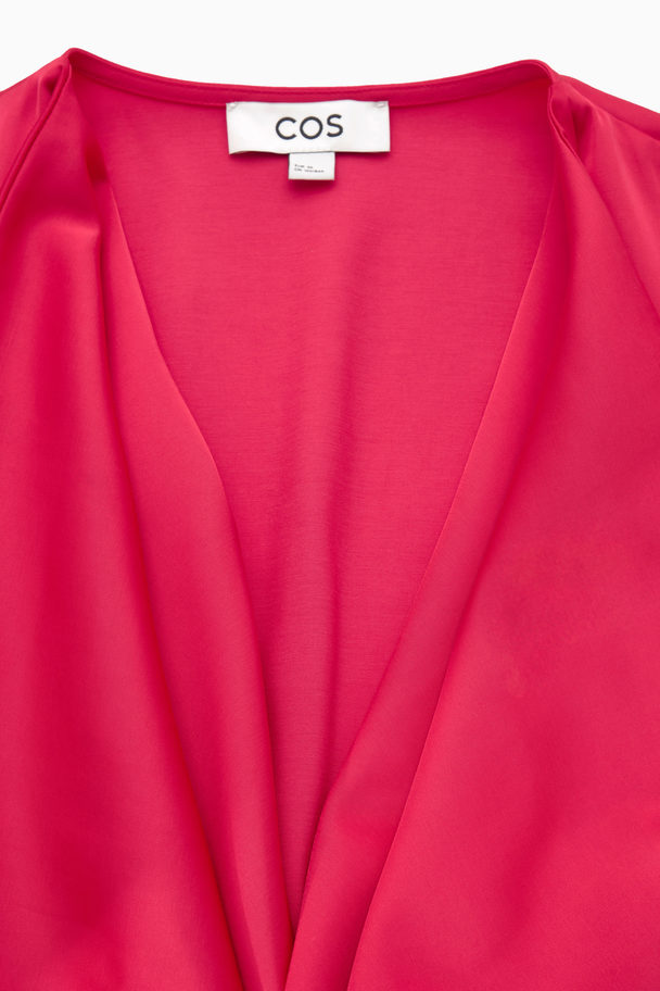 COS Scarf-detail Blouse Bright Pink