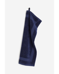 Velours Handdoek Donkerblauw