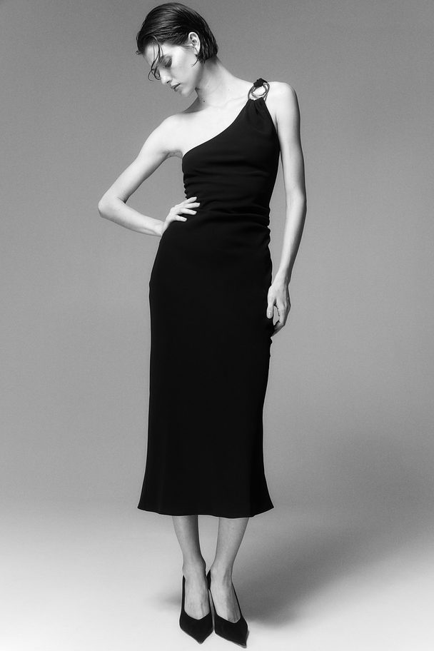 H&M One Shoulder-klänning Svart
