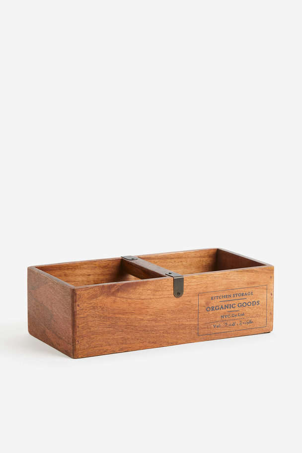 H&M HOME Aufbewahrungskasten aus Holz Beige/Mangoholz