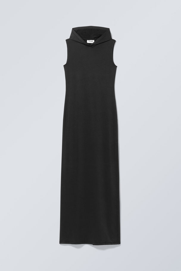 Weekday Emily Hooded Tank Dress Black