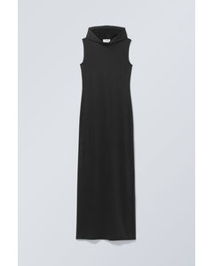 Emily Hooded Tank Dress Black