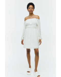 Off-Shoulder-Kleid Weiß