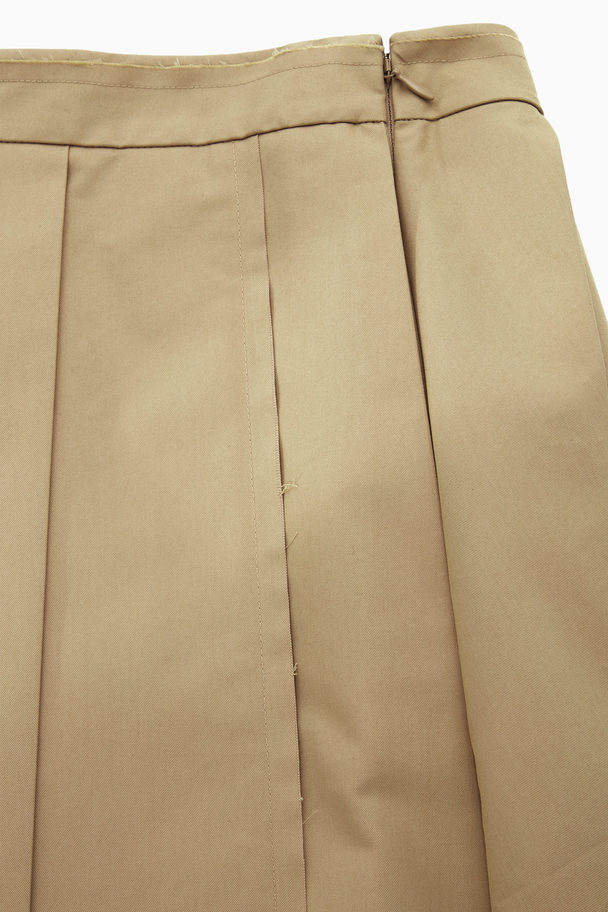 COS A-line Pleated Skirt Beige