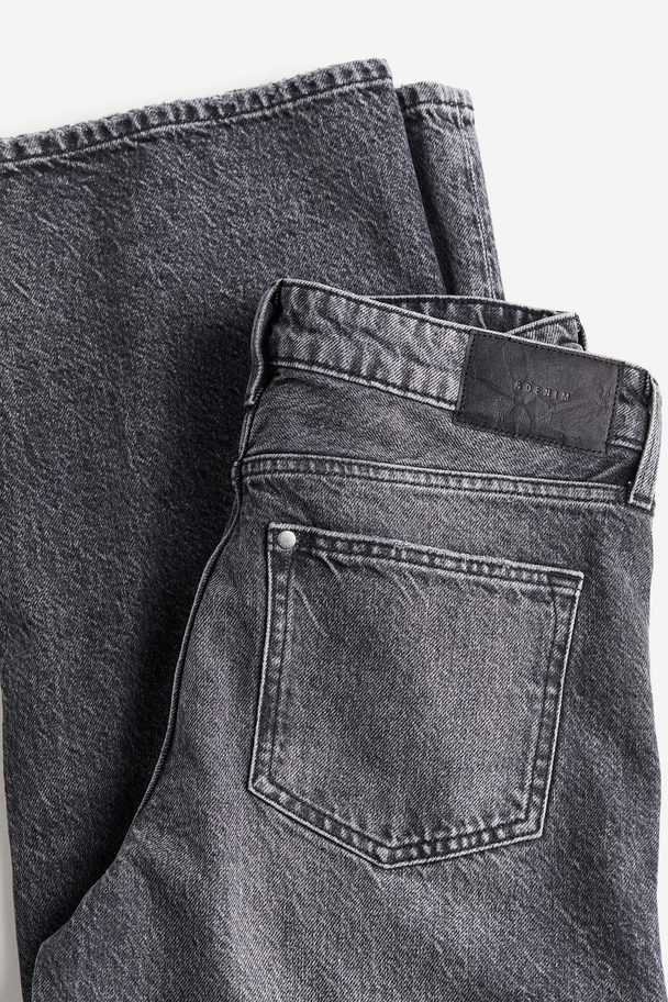 H&M Baggy Wide Low Jeans Dark Grey