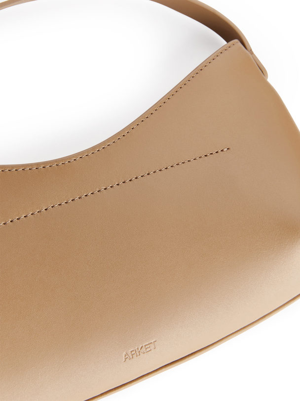 ARKET Leather Shoulder Bag Beige