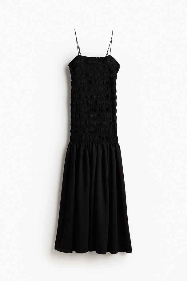 H&M Smocked Maxi Dress Black