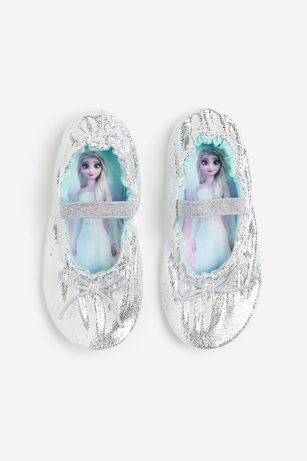 H&M Shimmering Ballet Shoes Silver-coloured/frozen