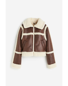 Teddy-lined Jacket Brown