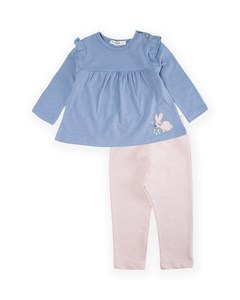 Rabbit Embroidered Girl Suit