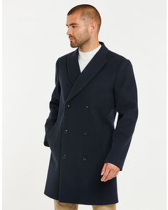 THB LUXE Jacket (DB) Crooked Wollmantel