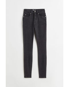 Skinny High Ankle Jeans Donkergrijs