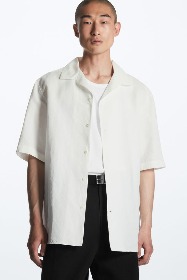 COS Relaxed-fit Camp-collar Shirt White