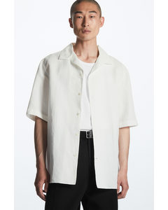 Relaxed-fit Camp-collar Shirt White