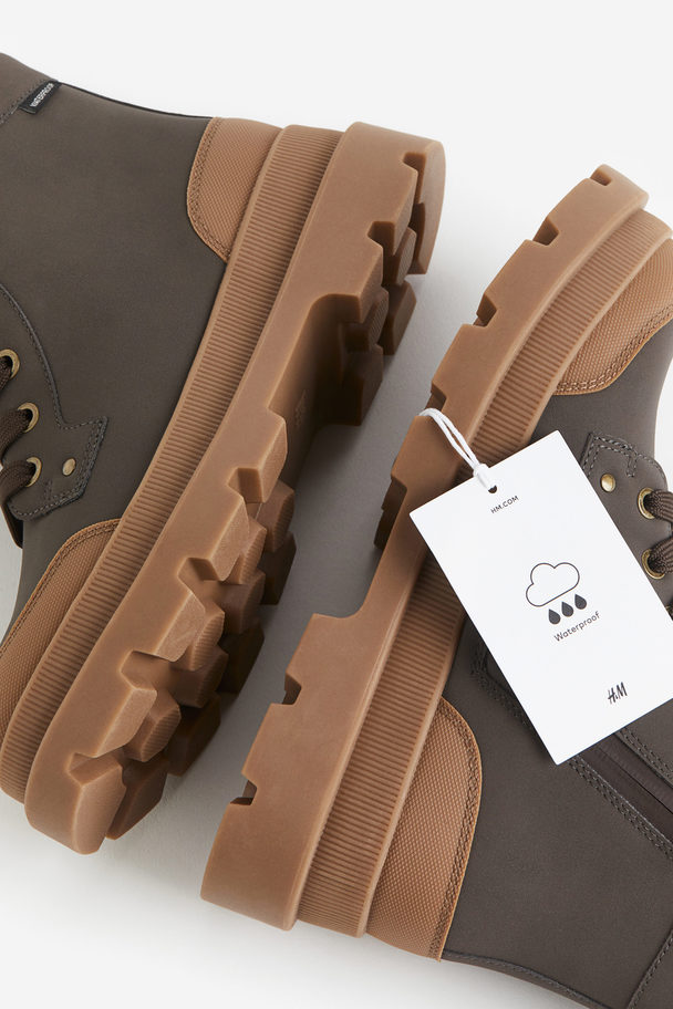 H&M Waterproof Boots Dark Brown