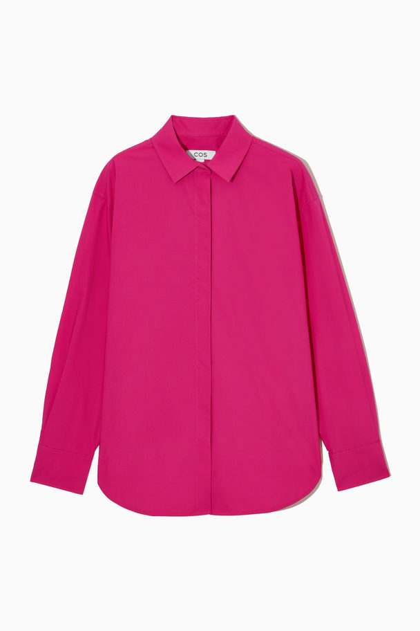 COS Oversized Cotton-poplin Shirt Pink