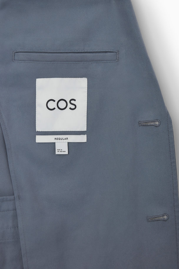 COS Unstructured Blazer - Regular Blue