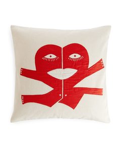 Jain&kriz Cushion Cover Off White/red