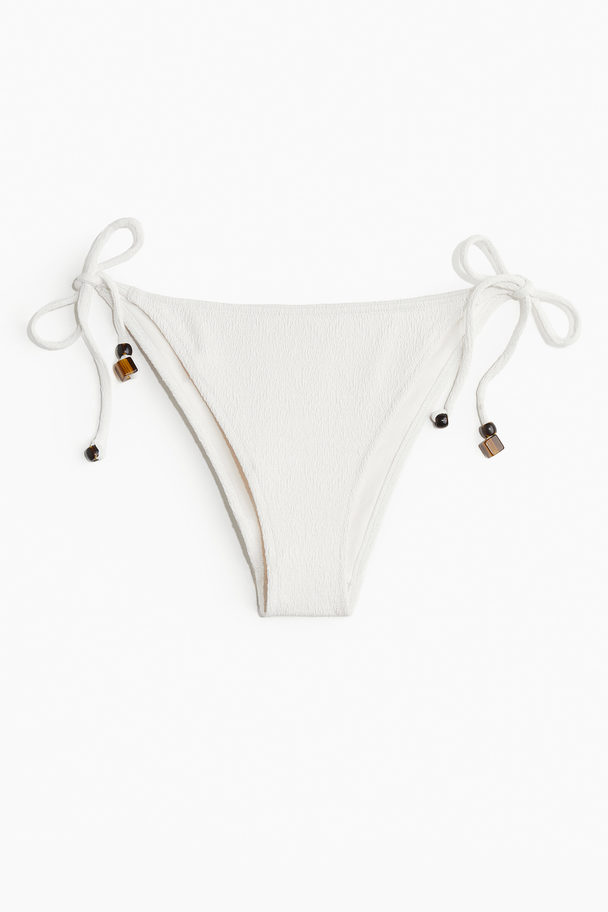 H&M Tie-Tanga Bikinihose Weiß