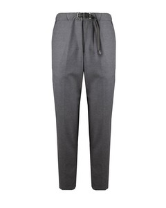 White Sand Wool Effect Grey Trousers