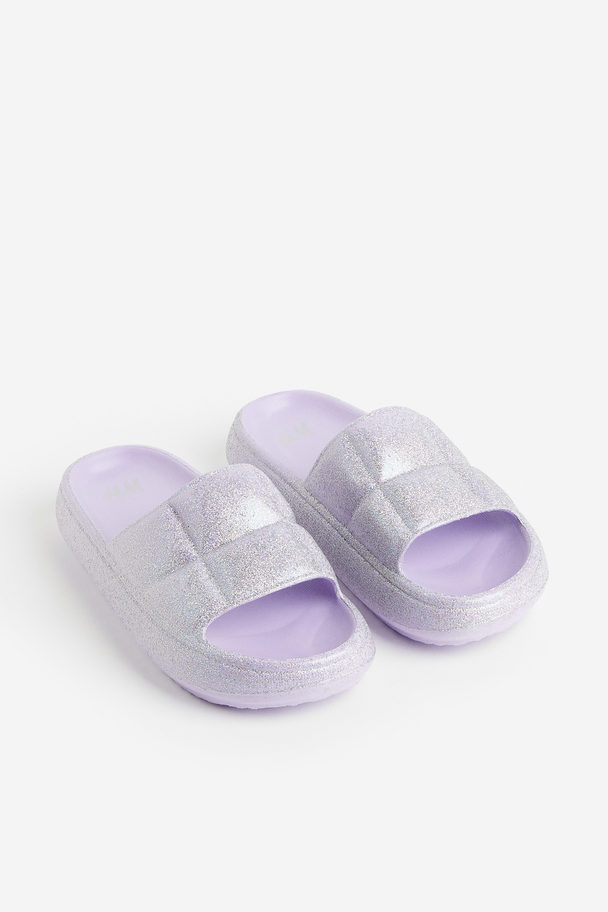 H&M Quilted Pool Shoes Light Purple
