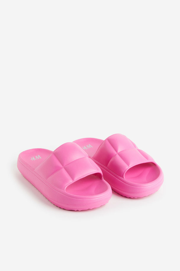H&M Doorgestikte Badslippers Roze